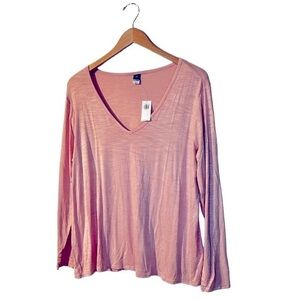 Old Navy Pink Luxe Long Sleeve Tunic Top - L NWT
